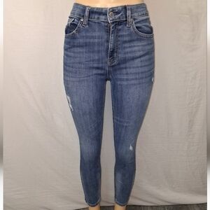 eunina Light Blue High-Rise Cropped Skinny Jeans Size 5